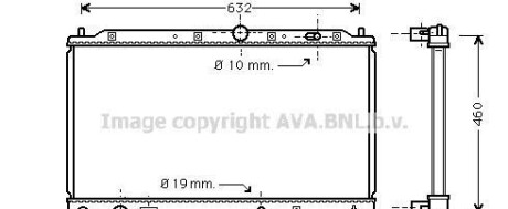 Радиатор, охлаждение двигателя - (mr911492, mr187415, mb925662) AVA COOLING MT2116