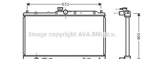 Радиатор, охлаждение двигателя - (mr299522, dmx102090, mb925637) AVA COOLING MT2153