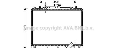 Радиатор, охлаждение двигателя - AVA COOLING MT2156