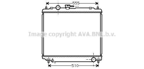 Радиатор, охлаждение двигателя - ((MB890954, MR340050, MB890955)) AVA COOLING MT2181