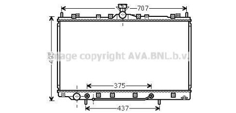 Радіатор охолодження двигуна Mitsubishi Grandis 2,4i AT 04>10 AVA - (mn171217) AVA COOLING MT2217