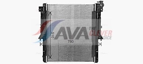 Радіатор охолодження двигуна Mitsubishi L200(15-) 2,4d 2,2d MT AVA - AVA COOLING MT2281