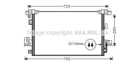 Конденсор Outlander 2.0 DiD * 11/06- - (7812A274, 7812A204, 7812A030) AVA COOLING MT5210D