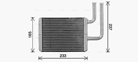 Радіатор обігрівача салону Mitsubishi Lancer 03>, Outlander I 01>06 LHD AC+/- AVA - AVA COOLING MT6284