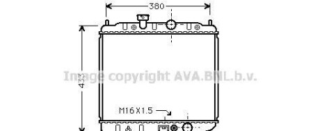 Радиатор, охлаждение двигателя - AVA COOLING MTA2036