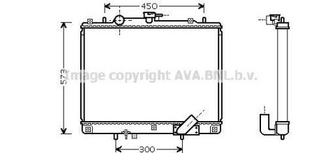 Радіатор охолодження PAJEROSPORT 25TD MT 98- (AVA) - (mr571147) AVA COOLING MTA2162 (фото 1)