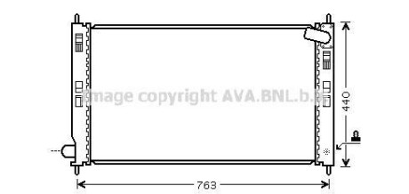 Радіатор, Система охолодження двигуна - (mn156092, 1330v6, 1350a297) AVA COOLING MTA2207