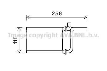 Радіатор обігрівача MITSUBISHI MONTERO (2007) 3.2 DID (Ava) - AVA COOLING MTA6254