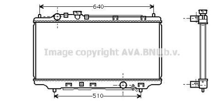 Радиатор, охлаждение двигателя - (b6BF15200G, B6FN15200, B6BF15200A) AVA COOLING MZ2098