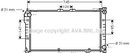 Радиатор, охлаждение двигателя - (bpd715200c, bph515200, bph515200a) AVA COOLING MZ2101