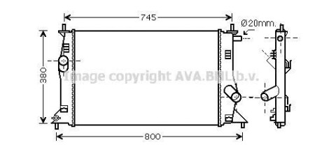 Радіатор охолодження двигуна Mazda 5 05> AVA - AVA COOLING MZ2183