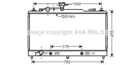 Радиатор охлаждения двигателя Mazda 6 (02-08) AVA - (lfh415200a, lfh415200b) AVA COOLING MZ2223