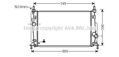 Радиатор охлаждения двигателя Mazda 3 (09-14) MT AVA - AVA COOLING MZ2237