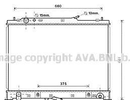 Радиатор, охлаждение двигателя - AVA COOLING MZ2245