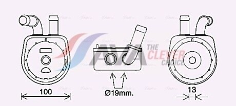 Охолоджувач оливи - ((LF6W14700A, LF9V14789)) AVA COOLING MZ3289