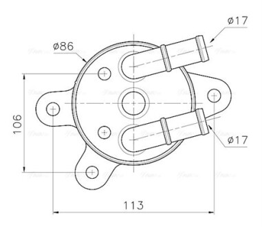 Радиатор масляный АКПП Mazda CX5 (12-) 2.0i - ((FZ01199F0, FZ0219946, FZ21199F3, FZA1199F0)) AVA COOLING MZ3301