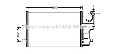 Конденсор Mazda 3/5 10/03-(AVA) - AVA COOLING MZ5184D