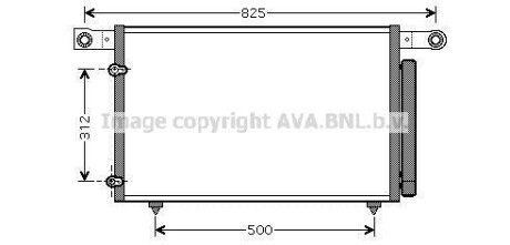 Радіатор кондиціонера - ((LC7061480B, LC7061480C, LD4761480, LD4761480A, LD4761480B)) AVA COOLING MZ5196D