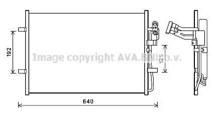 Радіатор кодиціонера - (db9l61480a, d09w61480a, db5h61480a) AVA COOLING MZ5281D