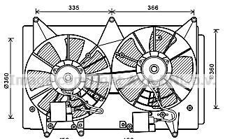 Вентилятор, охлаждение двигателя - AVA COOLING MZ7547