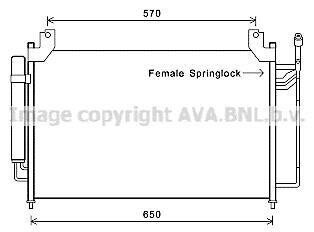 Радіатор кондиціонера Mazda CX-7 2,3t 2,5i 2,2D 07>13 AVA - (egy16148zb, egy16148zc) AVA COOLING MZA5240D