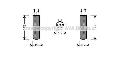 Осушувач кондиціонера - ((BP4K61501, BP4K61501A, D65161501, D65161501A)) AVA COOLING MZD185