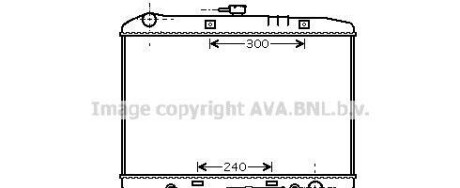 Радиатор, охлаждение двигателя - (1300136, 1300138, 1300141) AVA COOLING OL2180