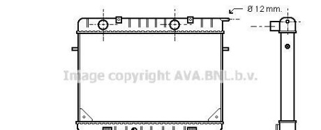 Радиатор, охлаждение двигателя - AVA COOLING OL2188
