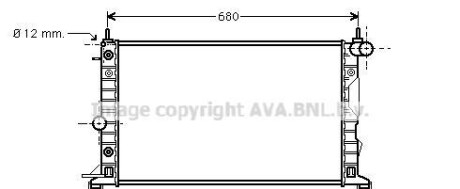 Радиатор, охлаждение двигателя - (1300159, 1300160, 1300182) AVA COOLING OL2324