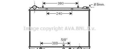 Радиатор, охлаждение двигателя - AVA COOLING OL2405