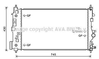 Радиатор охлаждения двигателя Opel Astra J Cruze 1,4i 1,6i 1,8i AVA - (1300306, 13311079, 13336889) AVA COOLING OL2546