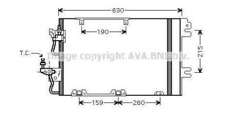 Радіатор кондиціонера Opel Astra H Zafira B AVA - AVA COOLING OL5367D