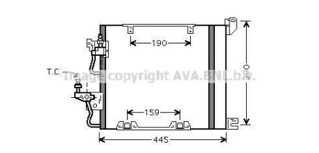 Конденсор (радіатор кондиціонера) AVA - (1558929, 22634172, 22664328) AVA COOLING OL5368D