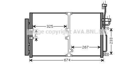 Радіатор кодиціонера - (20759647, 20759648, 96805196) AVA COOLING OL5425D