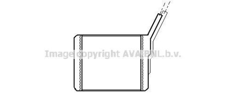 Теплообменник, отопление салона - AVA COOLING OL6182