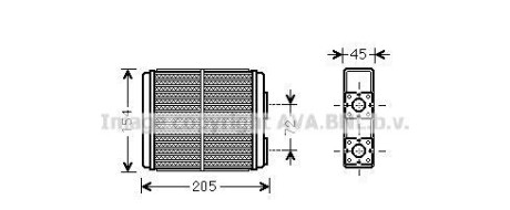 Теплообменник, отопление салона - AVA COOLING OL6403