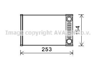 Радиатор отопителя салона Chevrolet Aveo Sonic T300 2011>, Tracker 2013> AVA - AVA COOLING OL6656