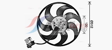 Фото 2 - Вентилятор охолодження двигуна AVA COOLING OL7727