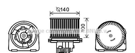 Вентилятор отопителя салона Opel Vectra (95-03) AVA - AVA COOLING OL8617