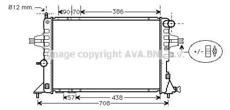 Радиатор, охлаждение двигателя - AVA COOLING OLA2252