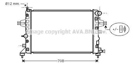 Радіатор Astra -H 1.4i / 1.8i 02/04-(AVA) - (1300265) AVA COOLING OLA2362