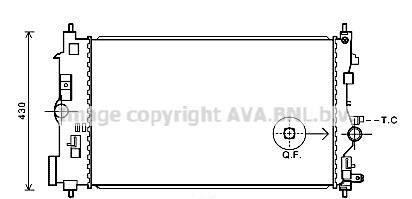 Радиатор, охлаждение двигателя - AVA COOLING OLA2591