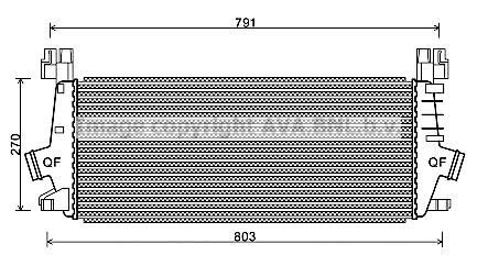 Охолоджувач наддувального повітря - (1302148, 13311080) AVA COOLING OLA4549