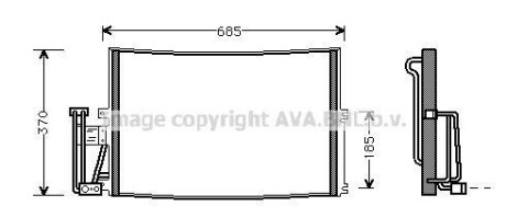 Конденсатор, кондиционер - (1618073, 1850062, 1850041) AVA COOLING OLA5241 (фото 1)