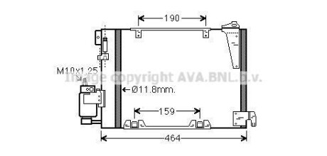 Ava радіатор кондиціонера chevrolet astra (1998) 2.0 dti - (1850056, 1850058, 1850078) AVA COOLING OLA5250D