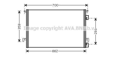 Ava радіатор кондиціонера opel signum (2003) 2.0 dti - (51749914, 51779945, 71740472) AVA COOLING OLA5334