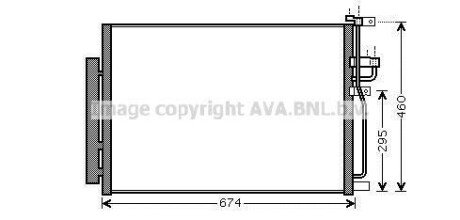 Конденсор (радіатор кондиціонера) AVA - (20759646, 4803973, 4817325) AVA COOLING OLA5436D