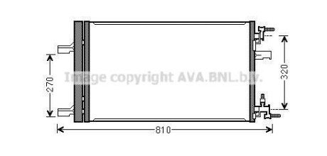 Радіатор кондиціонера Chevrolet Cruze Orlando 09> AVA - (13267649, 13377763, 1850135) AVA COOLING OLA5499D