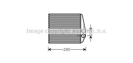 Радиатор отопителя Opel Vectra C (02-) AVA - (1618260, 77363732, 93171801) AVA COOLING OLA6355