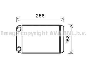 Радиатор отопителя Opel Astra J (10-), Zafira C (11-) AVA - (13287939, 1618297) AVA COOLING OLA6677